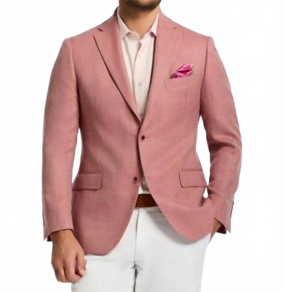 NEW ROBERT GRAHAM mclaine woven sportcoat in coral
